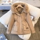 thumbnail image 2 of Parka de nieve con capucha de piel desmontable para mujer, cuello de piel grande, chaqueta acolchada de algodón, ropa de abrigo con capucha de piel peluda para mujer, invierno, nuevo, 2 of 5