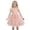 Pink, variant on Toddler Girls Short Sleeve Embroidered Flower Tulle Dress with Puff Flutter Sleeves – Summer Birthday Party Princess Dance Dress