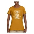 thumbnail image 2 of Outlaw Forever Biker Marilyn Monore | Womens Famous People Graphic T-Shirt, Gold, 2XL, 2 of 3