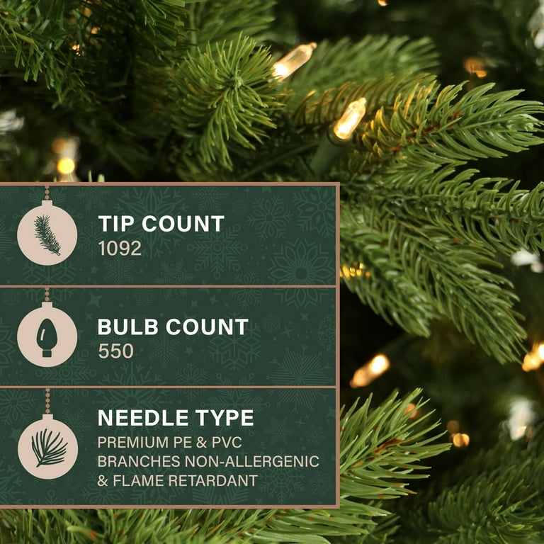 WISH FOR EVER リアルツリー最高値引き済 Fraser Hill Farm 6.5-Ft. Foxtail Pine Christmas Tree with Warm