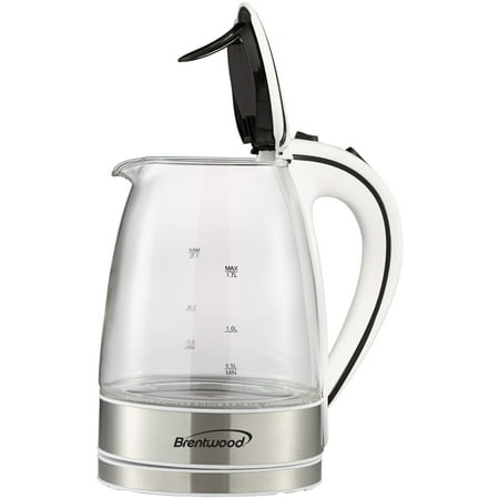 Brentwood Appliances Kt 1900w 1 7 Liter Cordless Tempered Glass Electric Kettle White Walmart Com Walmart Com