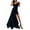 Black, variant on Fesfesfes Women Gowns Elegant Casual One Shoulder Solid Color Sequins Long Dress