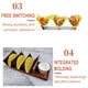 thumbnail image 4 of Soporte para tacos, bandeja de acero inoxidable inoxidable resistente a la corrosión con puntas protectoras, apto para horno, ideal para fiestas., 4 of 8