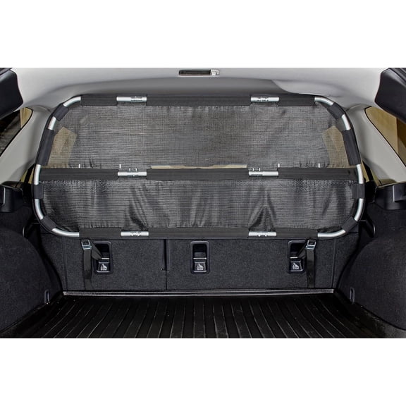 Cargo Area Dog Barrier for CUV & Mid-Sized SUV 46" Wide Hatchback Pet Divider Crossover Vehicle Car Net Mesh Travel Back Seat Barricade Partition Gate Restraint Fence Trunk Shield