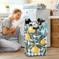 thumbnail image 5 of Yayeee Freestanding Laundry Hamper with Handle Collapsible Large Storage Basket for Clothes, Retro Beige Lemon, 5 of 7