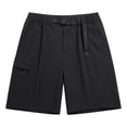 thumbnail image 4 of Bermuda Cargo Shorts for Men Summer Casual Elastic Waist Wide Straight Leg Relaxed Fit Work Shorts with Pockets, 4 of 4
