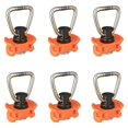 thumbnail image 1 of 6 Pack Single Stud L-Track Fitting with D Ring for L Track,Single End Fitting for Airline Rails, 1 of 8