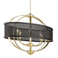 thumbnail image 4 of Golden Lighting 3167-LP OG-BLK Colson Linear Pendant with Pewter Shade, Olympic Gold, 4 of 4