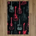 thumbnail image 2 of Mohawk Home Guitar Montage Printed Indoor Area Rug in Pink, 3'4"x5', 2 of 8