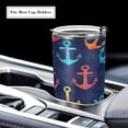 thumbnail image 5 of SKYSONIC Anchor Tumbler Stainless Steel Double Wall Vacuum Reusable Insulated Mug with Straw and Built-in Coaste for Cold and Hot Beverages, 20oz, 5 of 7