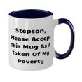 thumbnail image 2 of Special Stepson Two Tone 11oz Mug, Stepson, Please Accept This Mug As A Token Of My, For Son, Present From Mom, Cup For Stepson, 2 of 2