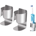 thumbnail image 3 of Soporte para pasta de dientes de acero inoxidable, 2 uds., soporte para cepillo de dientes eléctrico Ormromra MZQ-0617, 3 of 8