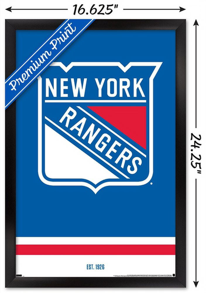 NHL New York Rangers - Logo 21 Wall Poster, 14.725" x 22.375", Framed