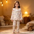 thumbnail image 2 of RMGVDSD Toddler Girl Clothes Set Girls Pajamas 2 Piece Long Sleeve Pants Sets Soft Cartoon Print Loungewear Sleepwear Outfit For Kids 4-5 Years, 2 of 5
