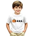 thumbnail image 3 of Ruiwill Toddler Halloween Shirt Boy Size 2-3 Years Cute Pumpkin Print Boy Halloween Outfit Fall Cute Short Sleeve Kids Tops, 3 of 6