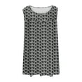 thumbnail image 4 of Jsaierl Womens Plus Size Tank Tops Summer Crewneck Sleeveless Tshirts Oversized Floral Print Tunic Blouses Flowy Hem Cami Top, 4 of 7