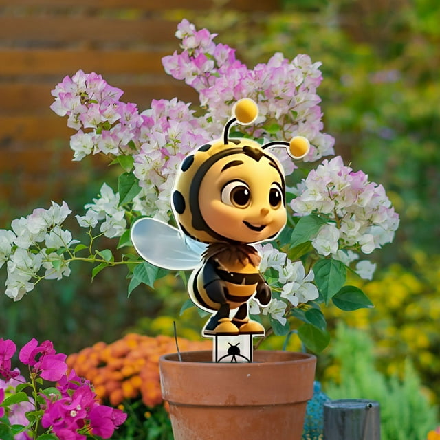 Decoración De Jardín Con Abejas, Estaca Para Jardín, Adorno Para Exteriores, Arte Resistente a La Intemperie, Fácil Instalación, Detalle Para Césped, Patio O Jardín, Regalo Original Para Jardineros.