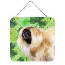 Carolines Treasures BB9855DS66 Pekingese St Patricks Wall or Door Hanging Prints Green 6HX6W multicolor