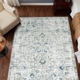 thumbnail image 1 of RUGKING Area Rug 6x9 Blue Multi Vintage Rug Flodable Thin Rug Retro Distressed Carpet Floral Print Boho Rug for Kitchen Bedroom Living Room Dining Room, 1 of 6