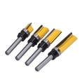 thumbnail image 1 of Bearing Straight Bit,4Pcs Flush Trim Router Shank Straight Bit Pattern Router Bit Industry-Leading Standards, 1 of 7