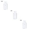 thumbnail image 2 of heritaly Push Down Empty Pump Dispenser Nail Polish Remover Refillable Storage Container Cosmetic Removal Plastic Press Bottle Transparent 200ml 3Set, 2 of 6