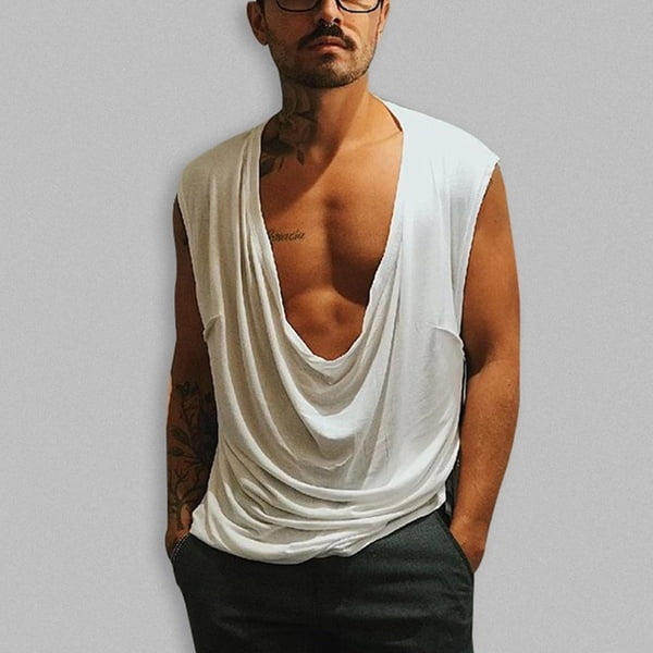 deep v tank top