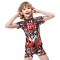 thumbnail image 4 of Power Rangers Boys Two Piece Swimsuit Kids Swimwear Set Short Sleeve Bathing Suit Trunks And Shirt, 4 of 7