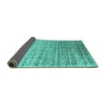 thumbnail image 2 of Ahgly Company Indoor Rectangle Abstract Turquoise Blue Contemporary Area Rugs, 2' x 5', 2 of 4