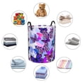 thumbnail image 6 of Balery Flying Butterflies Round Laundry Basket with Handles Waterproof Freestanding Laundry Hamper for Clothes Toys in the Dorm and Family-Medium, 6 of 8
