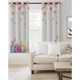 thumbnail image 2 of Easter Blackout Curtains for Bedroom Living Room Darkening Curtains 84 Inch Length 2 Panels Set Spring Colorful Eggs Love Heart Botanical Flowers Window Curtain Window Treatment Drapes 42"x84", 2 of 9