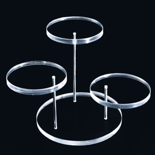 3 Tray Fashion Multi-Layer Acrylic Jewelry Ring Display Stand Pendant Show Rack