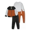 Little Star Organic Toddler Boy 4Pc Bomber Jacket Gift Set, Size 12M- 5T