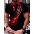 thumbnail image 3 of Klisyaur Color Block Blouses for Mens Short Sleeve Golf Collared Lightweight Breathable Tops Casual Fashion Clothes, 3 of 4