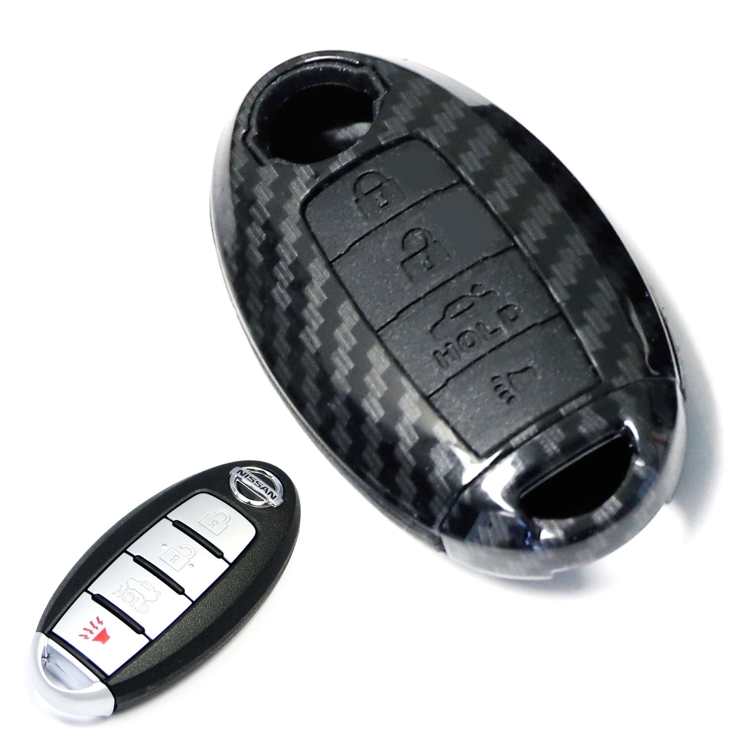 x xotic tech Real Carbon Fiber Remote Smart Keyless Key Case Fob Shell Cover for Audi A4 A5 TT Q7 2016 and up Xotic Tech Direct