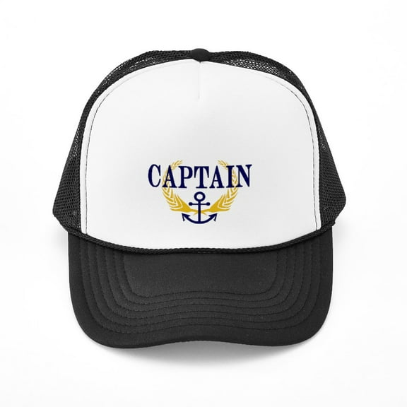 CafePress - CAPTAIN - Adjustable Unisex Printed Trucker Hat with Mesh Back