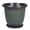 Green B, variant on mdesiwst 12" Planter Pot with Saucer, Thickened Plastic Anti-Aging Flower Pot with Drainage Holes, Woven Texture, Plant Pot for Indoor And Outdoor Plants, Balcony, Garden