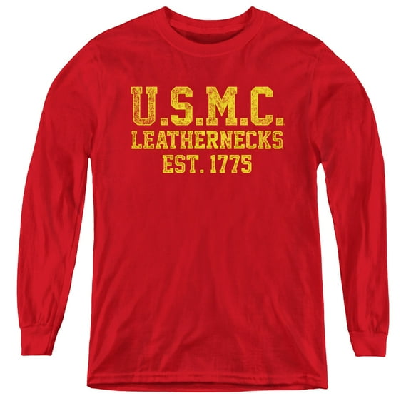 Us Marine Corps - Leathernecks - Youth Long Sleeve Shirt - Medium