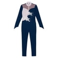 thumbnail image 6 of YONGHS Kids Girls Long Sleeve Gymnastic Leotard Floral Sequin Dance Ice Skating Unitard Jumpsuit Navy Blue 6, 6 of 7