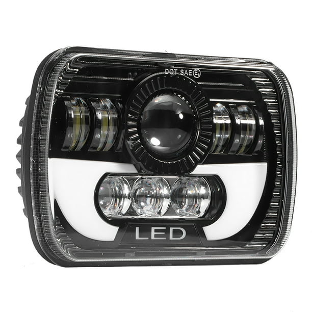 Faro 5x7 pulgadas faro universal 90W LED luz cuadrada faro de haz alto/bajo impermeable ANGGREK Otros