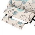 thumbnail image 6 of GDF Studio Weyland Contemporary Fabric Pushback Recliner, Set of 2, Light Beige with Blue Floral and Dark Brown, 6 of 13