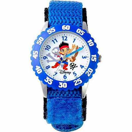 Disney Jake Boys' Stainless Steel Watch, Blue Strap