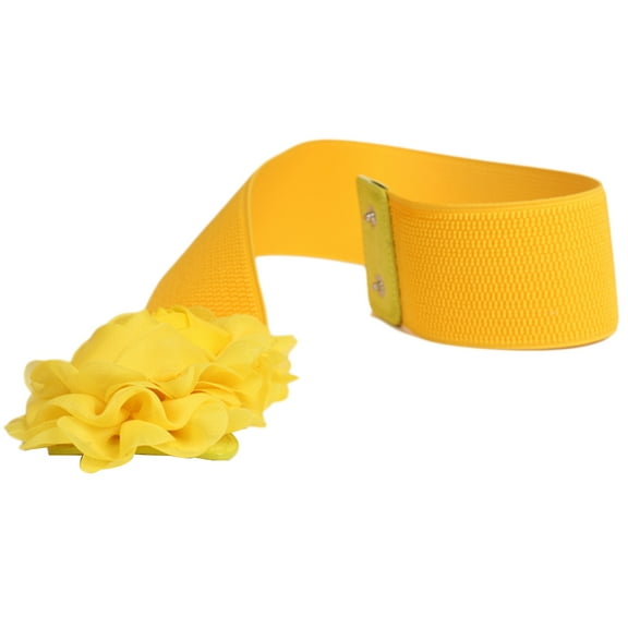 LABSERRON Waist Belt For Women 1Pcs Yellow Elastic 3.9x2.4x0.2in Wide Band