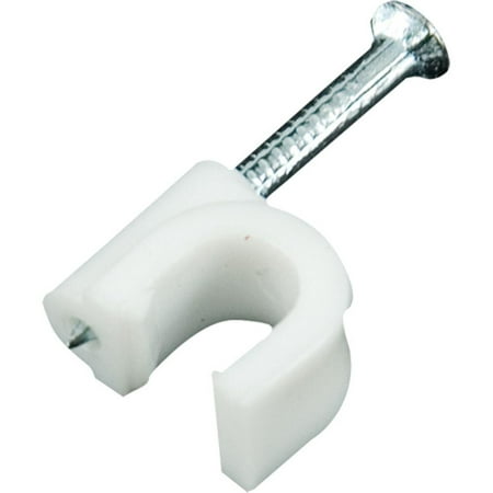 Steren 6ct Single RG6 Cable Mounting Clip White