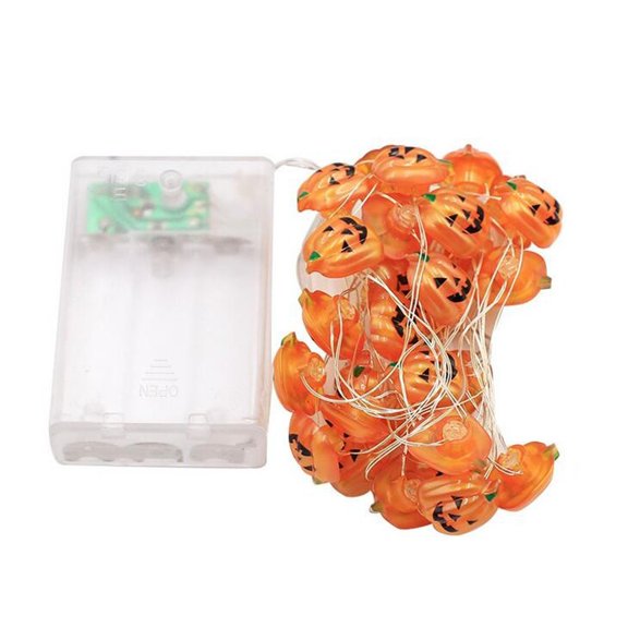 Dezsed Outdoor String Lights Led Halloween Series Light String Pumpkin Shaped Copper Wire Lamp Yellow