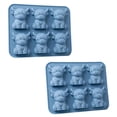 thumbnail image 2 of 2 Pack 2026 Summer Highland Cow Ice Cubes Mold 6-Cavity Cute Silicone Molds for Whiskey Cocktails Coffee Reusable Cattle Ice Mold for Drinks Cake Chocolate Mothers Day Gift for Mom, 2 of 6