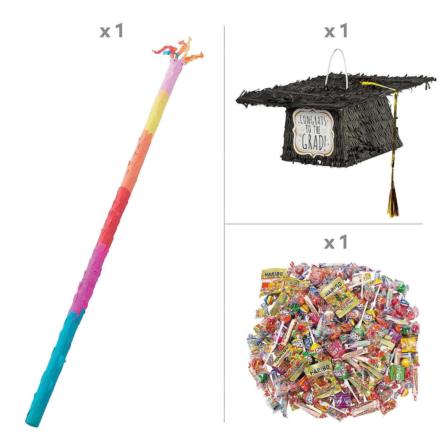 Fun Express Graduation Cap Piñata Kit 208 Pieces