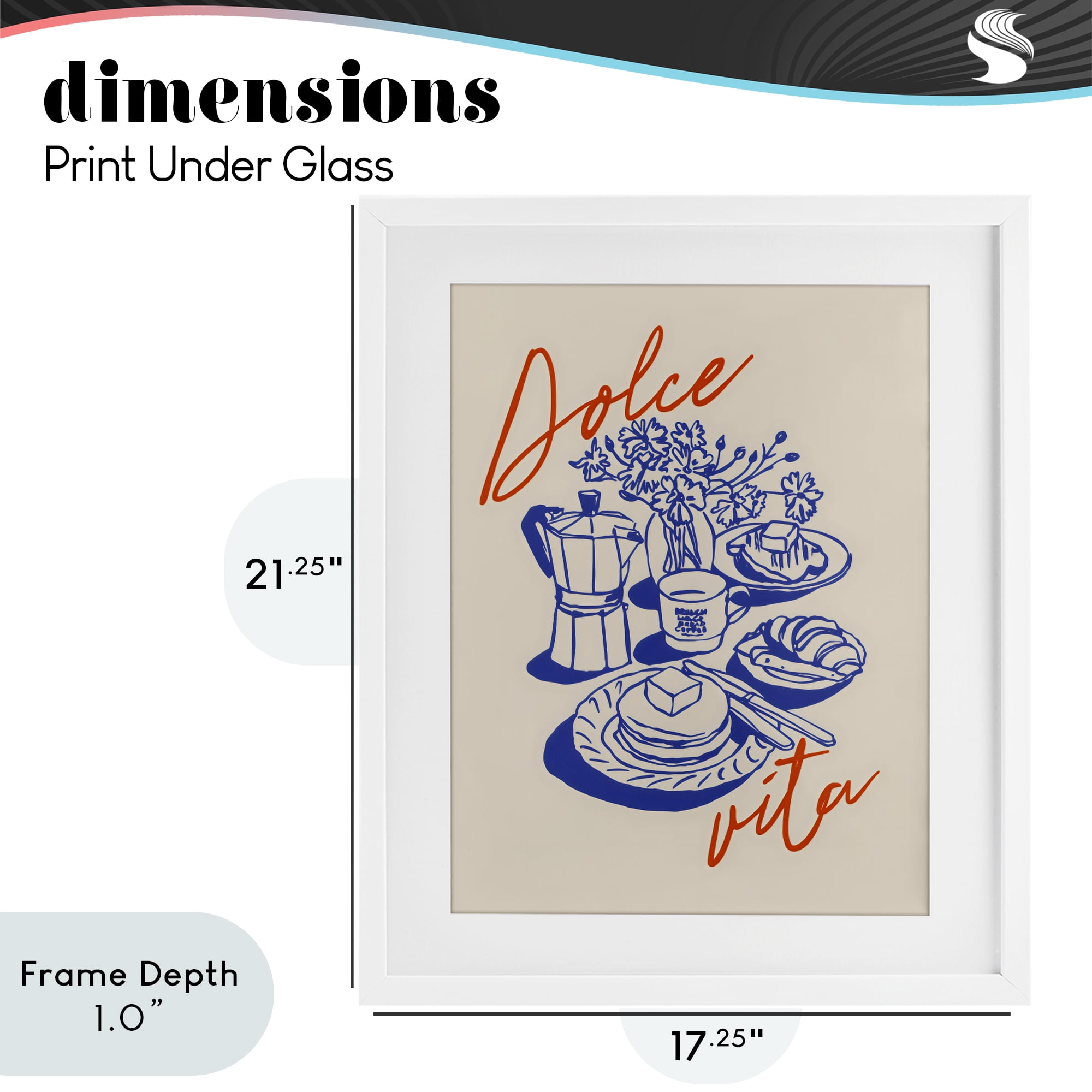 Stupell Industries Retro Breakfast Morning Spread White Framed Print Under Glass, design by The Prints Vibe
