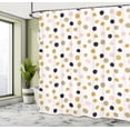 thumbnail image 4 of Ambesonne Abstract Shower Curtain, Modern Dots Brushstrokes, 69"Wx75"L, Pale Coffee Rose and Black, 4 of 4