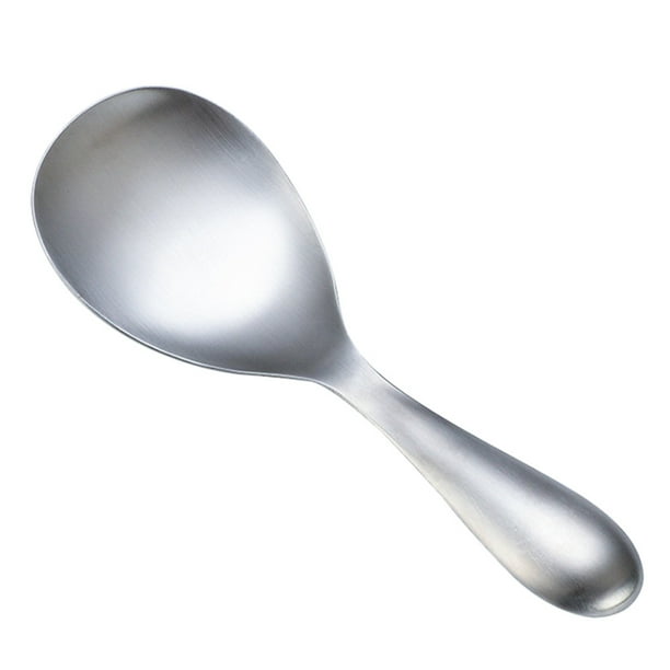 BRIGHTFUFU 1pc Cuchara de arroz de acero inoxidable Práctico Padde de arroz grande grande (plata)