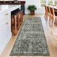 thumbnail image 2 of CAROMIO Indoor Area Rug 2' x 6' Runner Rug for Living Room Boho Vintage Rug Floral Bedroom Rug, Green, 2 of 7